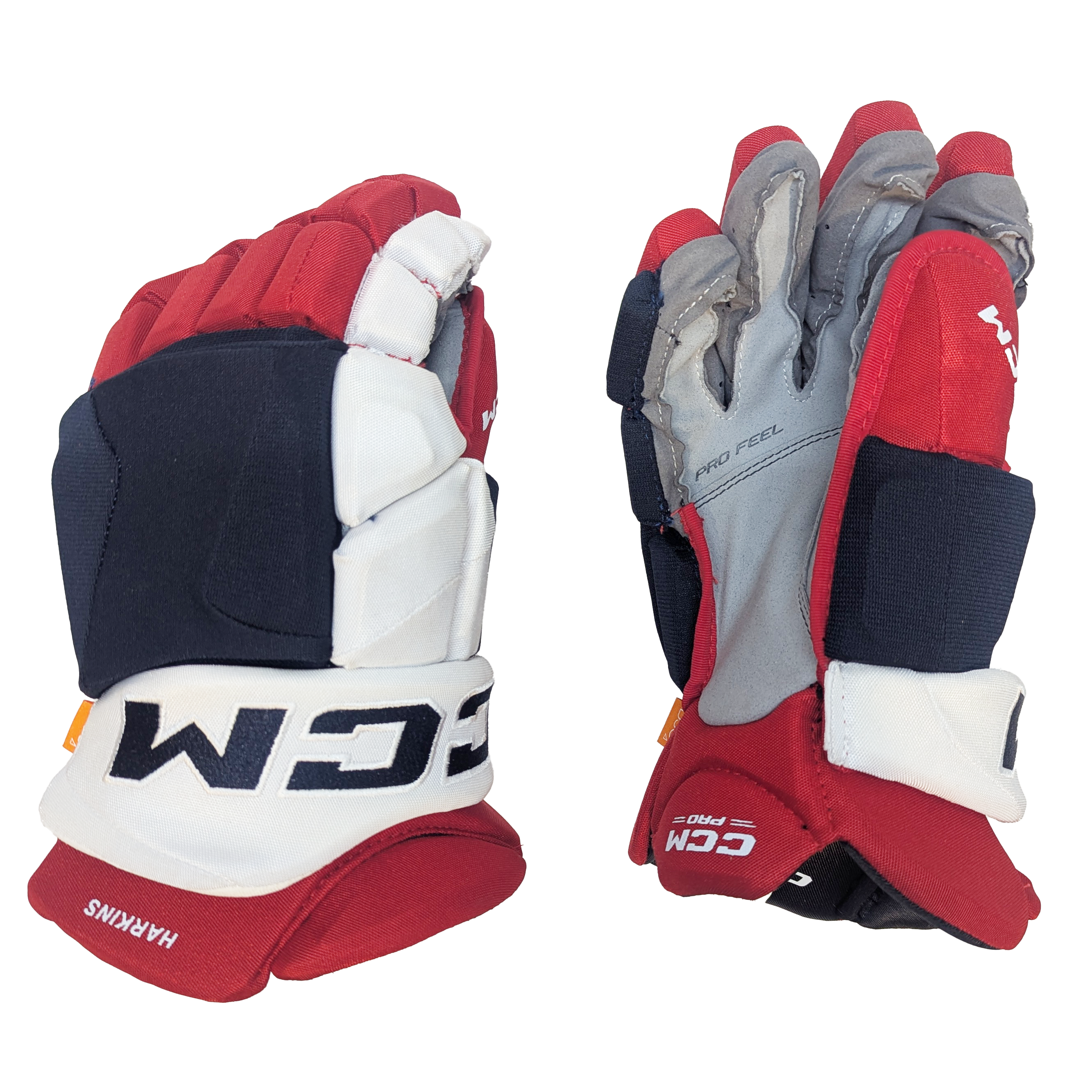 CCM HGJSPP - NHL Pro Stock Glove - Winnipeg Jets Heritage Classic (White/Red/Navy)